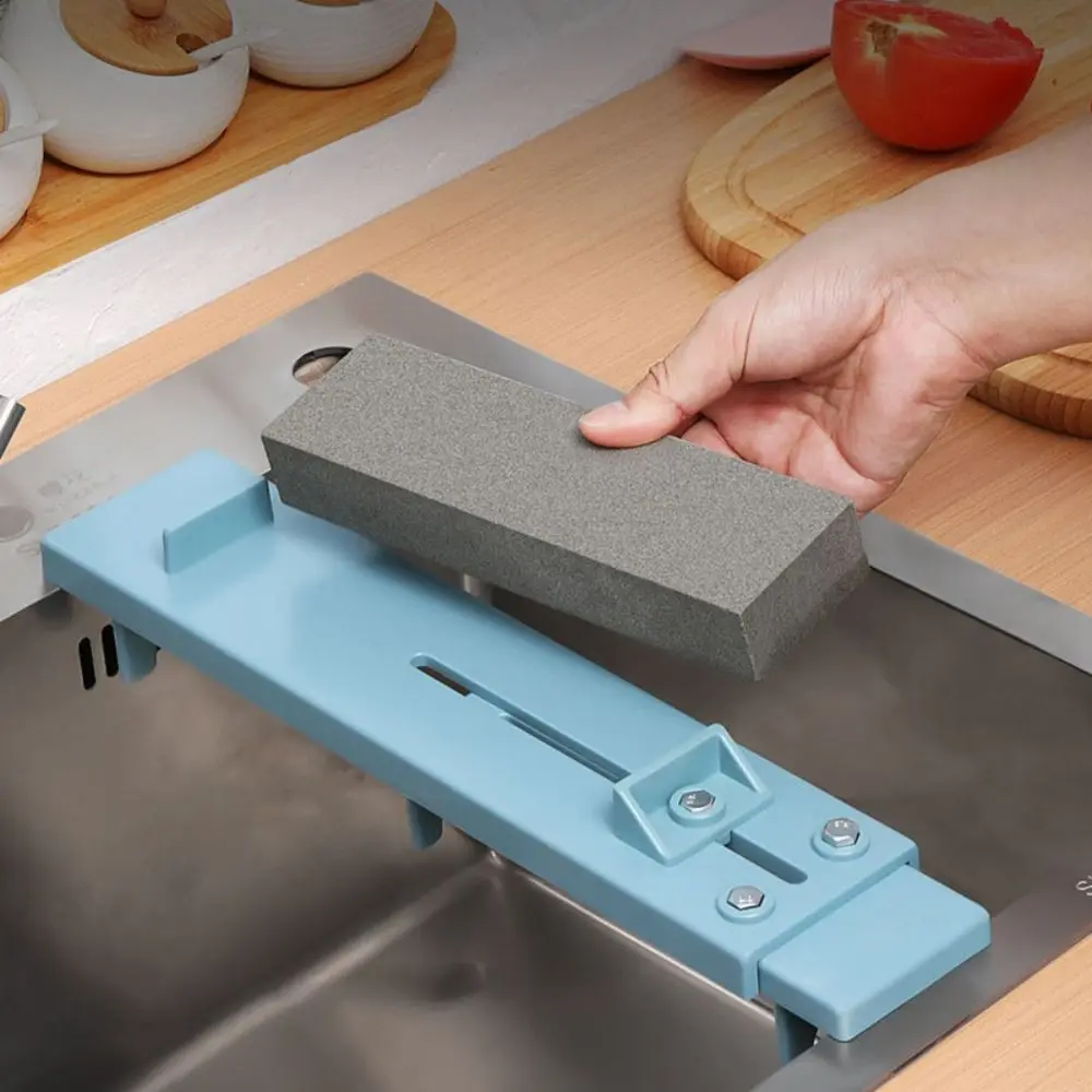 Adjustable Sharpening Base Holder Sink Bridge Retractable Non-slip Whetstone Holder Durable Plastic Sink Sharpening Holder for Home
