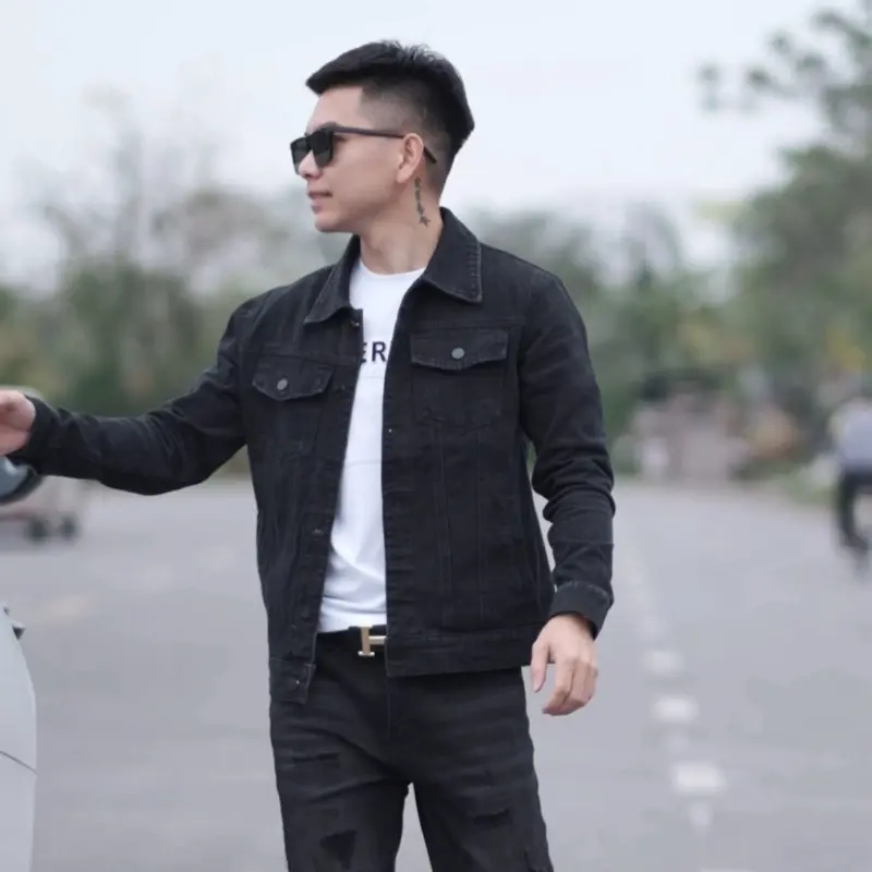 Áo Khoác Jean Đen Nam HA 68