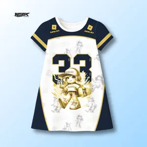 Dress Anak Roblox Hitam Cantik Lucu Bahan Dryfit Serena di pake Adem Nyaman