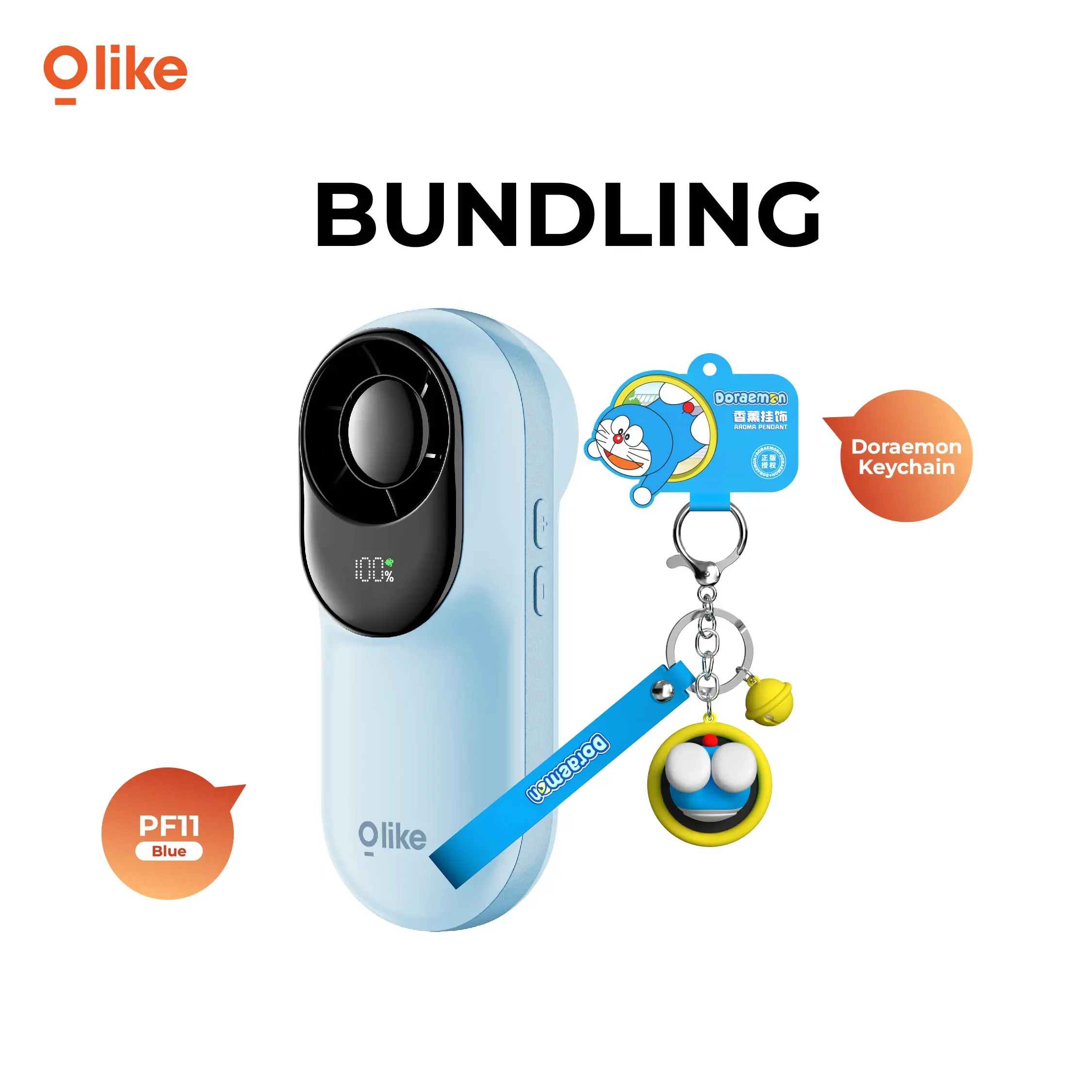 Blue + Keychain Doraemon