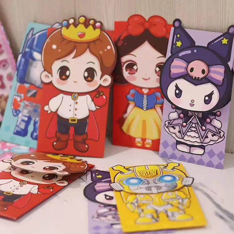 Sampul Duit Raya Money Envelope Cartoon Kuromi My Melody Little Princess Angbao CNY New Year Lucky Gift Kids Birthday Red Packet
