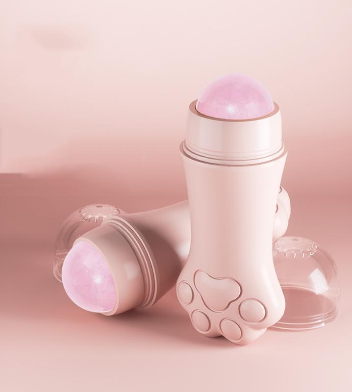 Product Introduction of 2/1Pc Natural Rose Quartz Ice Roller for Facial Skin Care Reusable Washable Face Massage Tools for Summer Home Skin Care Tool 13
