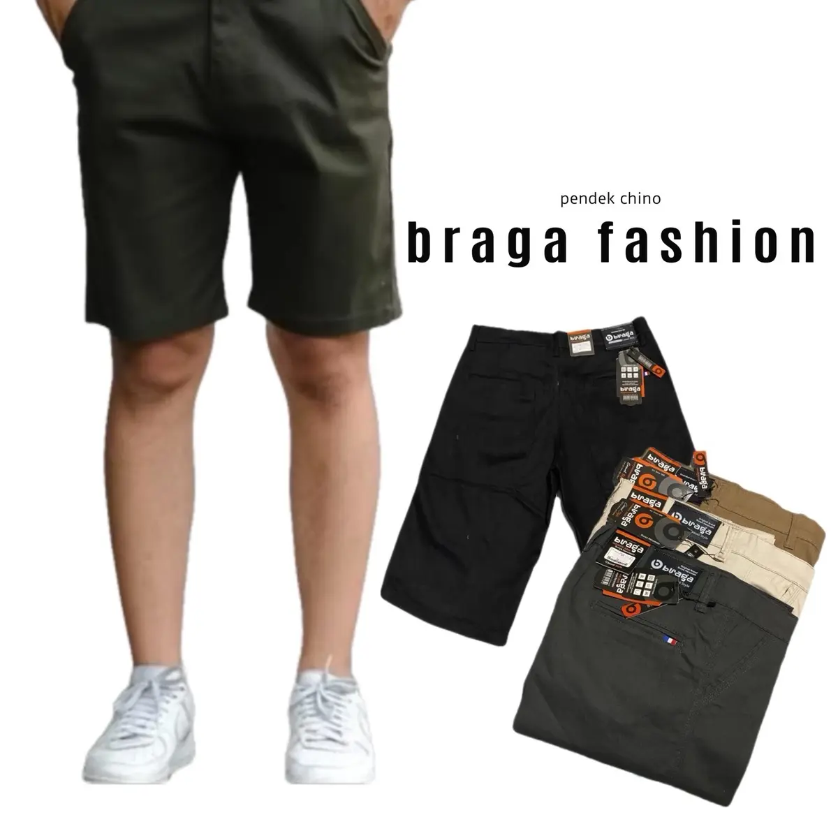 calana pendek chino pria kren bagus kualitas tebbal big size 27-38 Celana pendek
