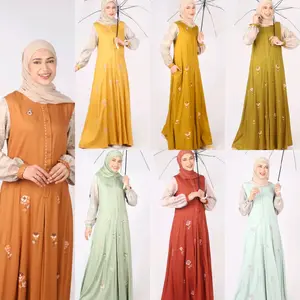 Abaya dannis kode a240412p eksklusif/ dannis terbaru 2024/2025 Muslim Gamis Wanita