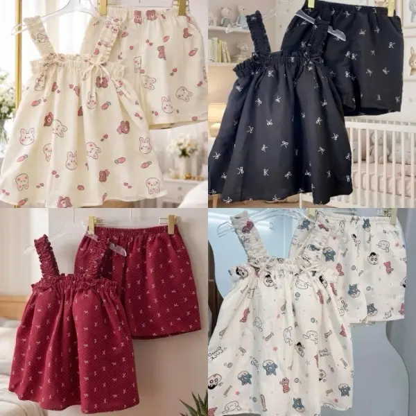 [DEAL SỐC D30] Bộ đồ nữ Teen Boutique 2 Dây Bản To, Có Sẵn Mút Ngực, Vải Mềm Mịn, Nhiều Họa Tiết Xinh