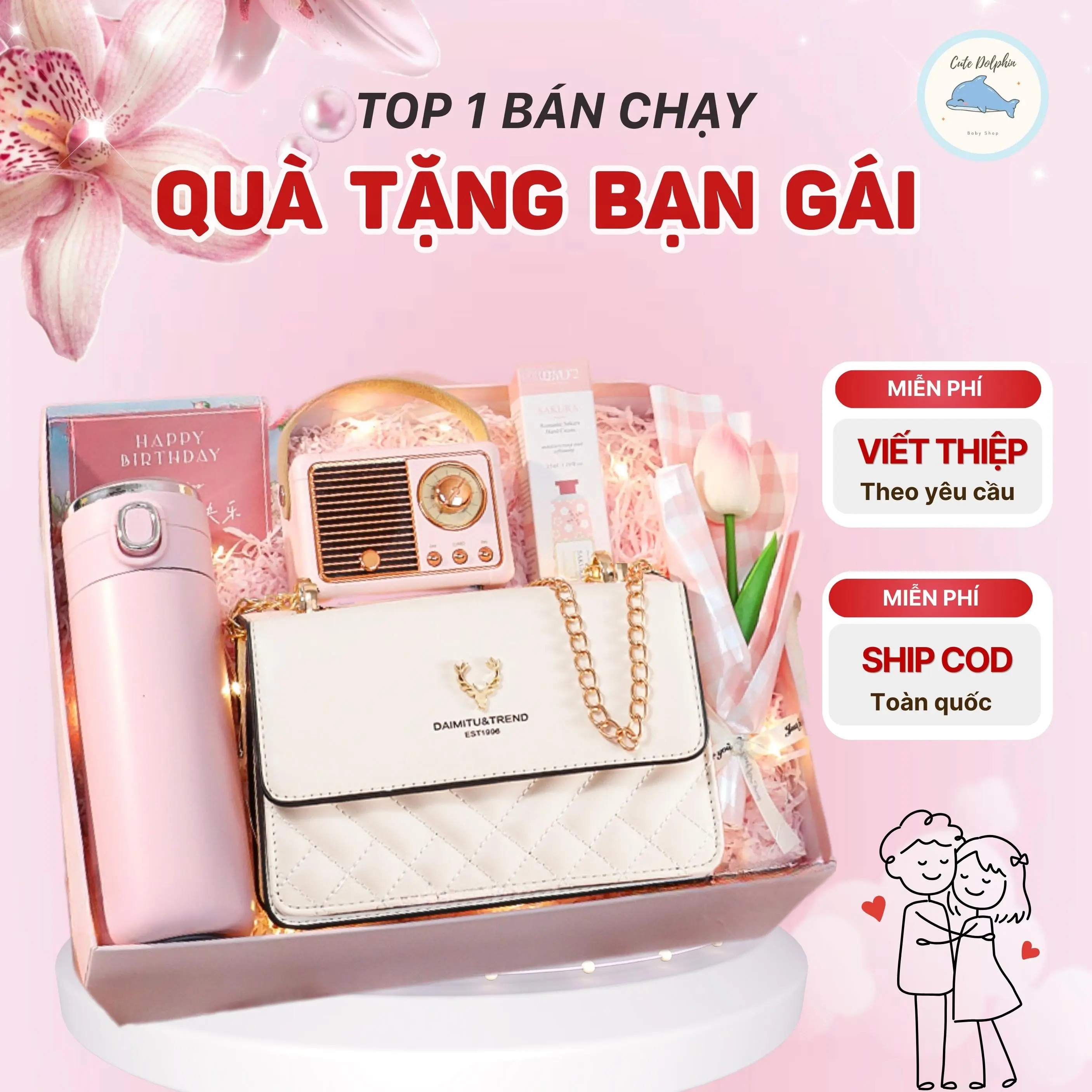 (Quà Tặng Bạn Gái ý nghĩa, In Ảnh miễn phí - Viết Thiệp theo yêu cầu ) Hộp Quà Túi Xách Da IV Pink Leather, Túi  Xách Đeo Chéo,  Đeo Vai Nữ Xinh Xắn Thay Lời Yêu Thương Tặng Vợ, Ny, Bạn Gái  Sang Trọng Cao Cấp tuixinh  giare