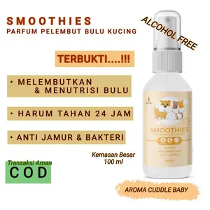 READY!! PARFUM KUCING SMOOTHIES PELEMBUT BULU KUCING ANJING + MINYAK IKAN + SISIR KUCING