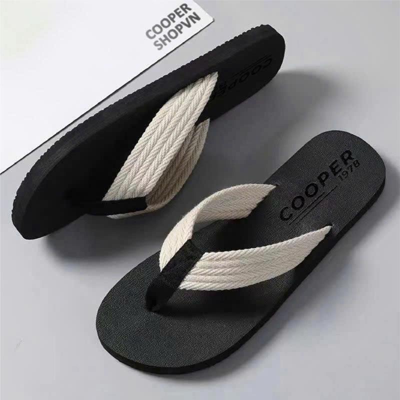  COOPER-Dép Kẹp Nam Nữ Cao Cấp Thời Trang Đế Bằng Dép Cao Su Sandal dep xongon sanpham moi dibien dép lào xỏ ngón,dép tông 