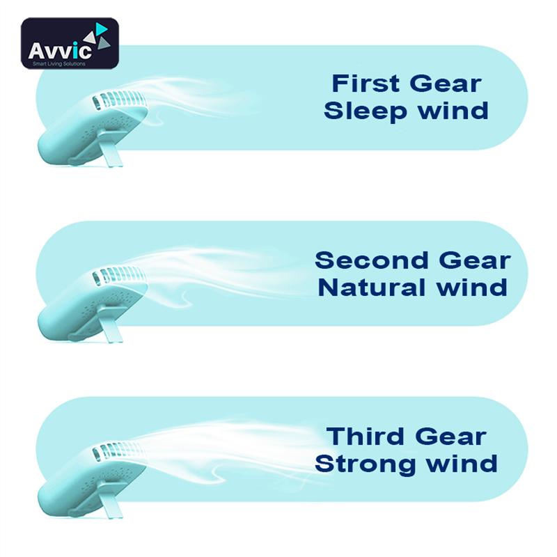 Product Introduction of Avvic Kipas Angin Mini Portable AVVIC DQ203 ICE BLUE dengan Baterai Rechargeable dan Display Digital 30