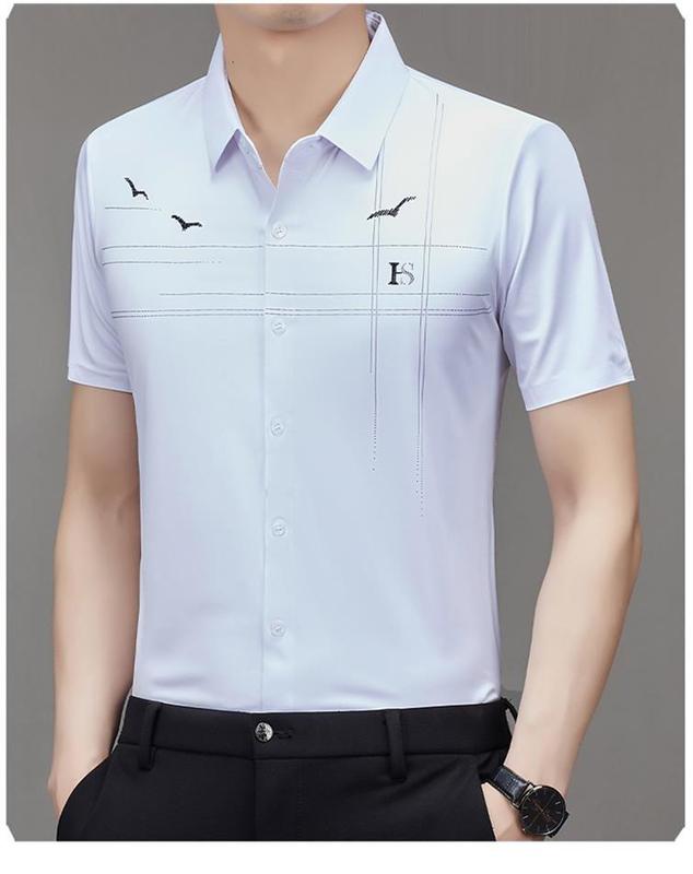 Kemeja Pria Premium: H2 Casual Formal Kerah Hitam Pria Atasan Jeans 2