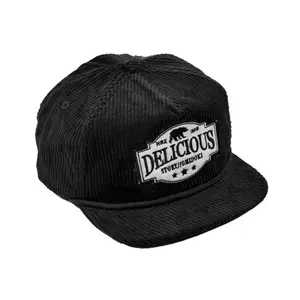 DISKON 60% Topi Rope Hat Corduroy Hitam BEAR Topi Visor Pendek Coklat Topi Bisbol Ootd Elegan Skena