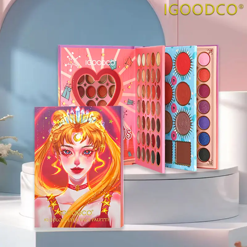 IGOODCO New 82 Color Eye Shadow Book Shimmer Matte Shimmering Powder Sequins Three Layers Makeup Palette Stage Makeup Palette 0