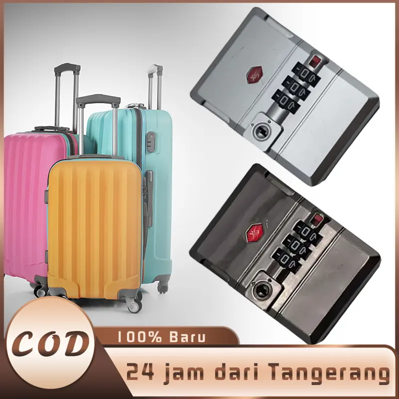 3 Digit Kunci Kombinasi Kunci Koper Smart Lock Luggage Lock Kunci Koper