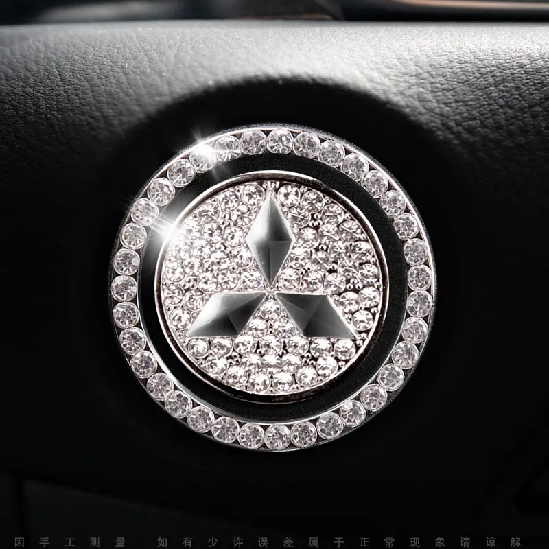 Hiasan Tombol Start Engine Dengan Logo Permata Permata Car 3