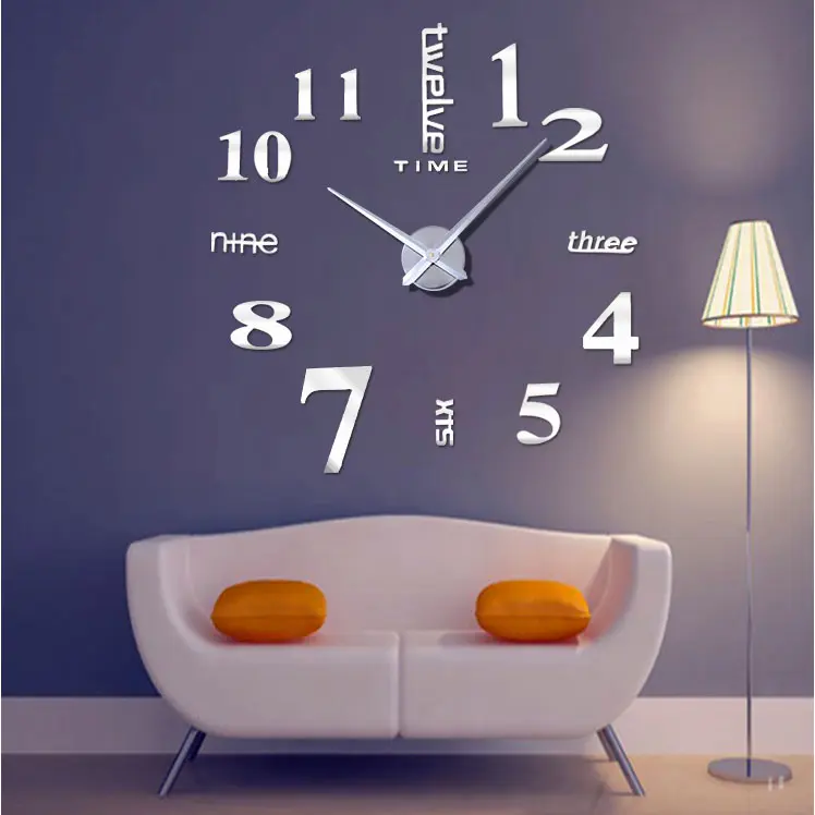 Taffware Jam Dinding Besar DIY Giant Wall Clock Quartz Creative Design 80-130cm Jam Dingding Besar