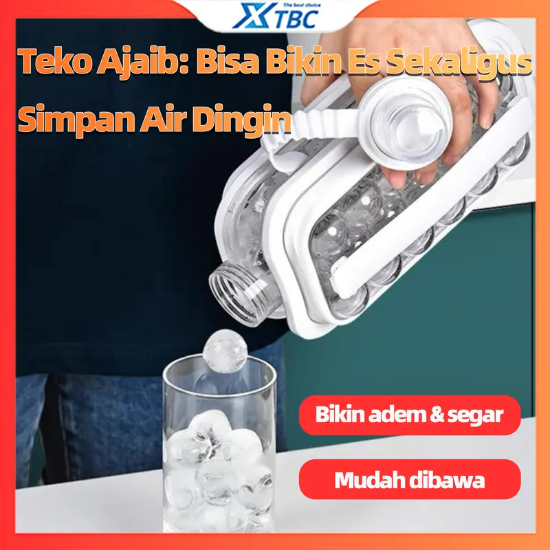 XTBC Botol Pembuat Es Cepat Botol Hoki Es Dua Dalam Satu Tempat Buat Es Bulat Rumah Tangga Bulat Cetakan Es Batu Silicone Silikon Cream Kitchenware 0