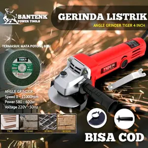MESIN GERINDA LISTRIK 4 INCH TIGER A6 MESIN SELEPAN GURINDA