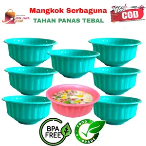 Mangkok Yell Isi 12pcs Lucu Cantik Tahan Panas BPA Free Food Grade Serbaguna Tebal