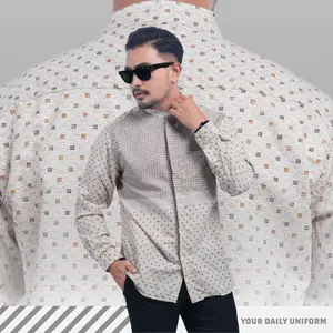 DGM Kemeja Pria Koko Bordir Lengan Panjang Zayyan Series Koko Panjang Pria Kemeja Kancing Full 011 B