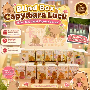 Mainan Blind Box Capybara Figurine Mini Cute Random Unboxing Surprise Koleksi