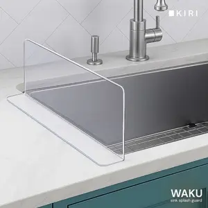 Pelindung Cipratan Air Wastafel | Sink Splash Guard Dapur | Papan Penahan Percikan Minyak Tempel