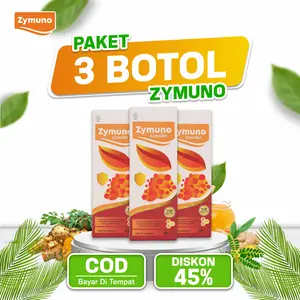 Zymuno Madu Zymuno 3 Botol, Komposisi Madu Alami, Daun Kelor, dan Temulawak Putih, BPOM, Halal, Dijamin 100% Asli dengan Garansi Uang Kembali Honey Sirup Syrup Herbal
