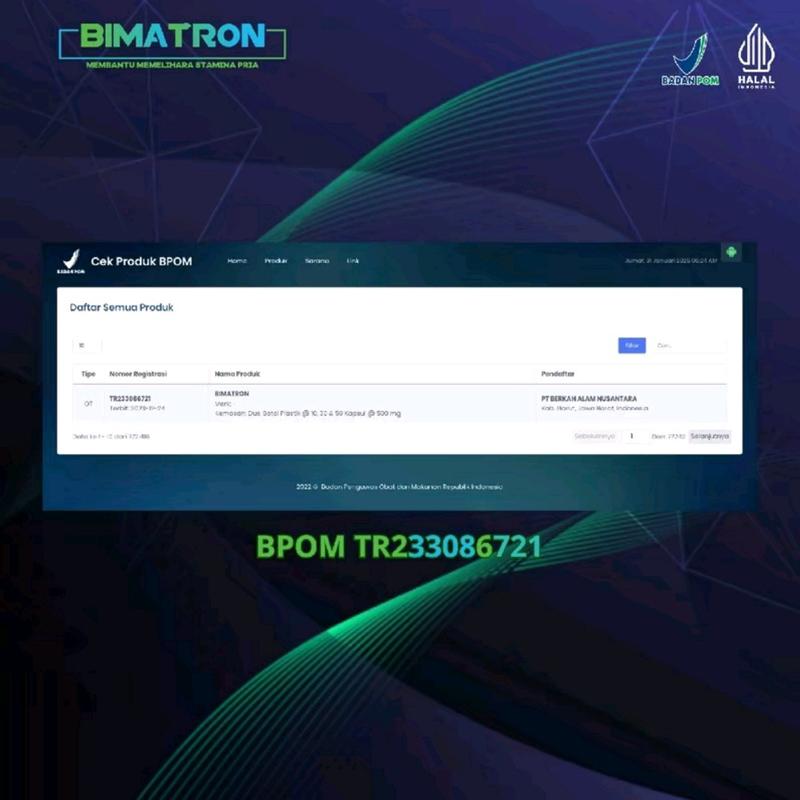 BIMATRON SUPLEMENT  ORIGINAL BPOM HALAL HERBAL 3