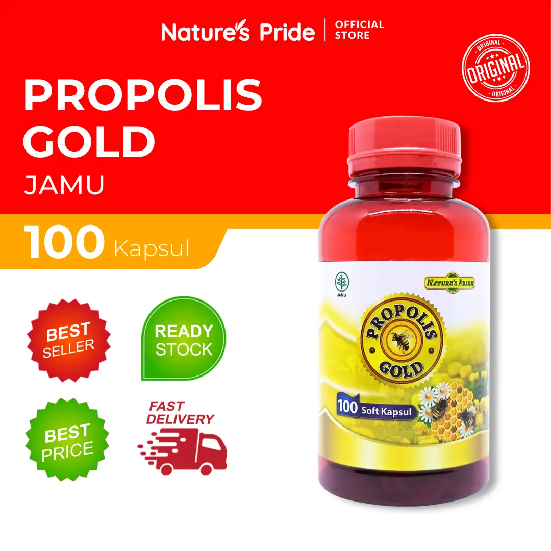 NATURE'S PRIDE PROPOLIS GOLD ISI 100 KAPSUL LUNAK