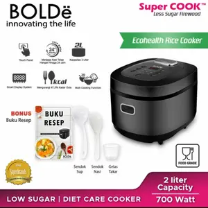 BOLDe Super Cook Firewood 2 Liter Rice Cooker Less Sugar / Penanak Nasi Rendah Gula