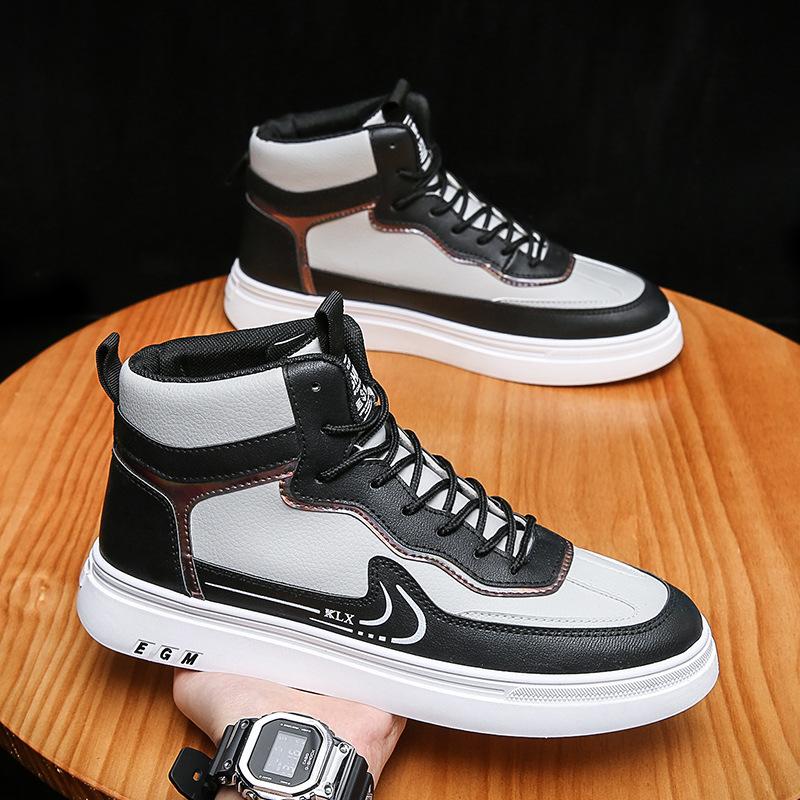 Autumn and Winter 2023 Men's High top Board Shoes Air Force One Korean Fashion Student Casual Sneakers AJ Fashion Men's Shoes 1