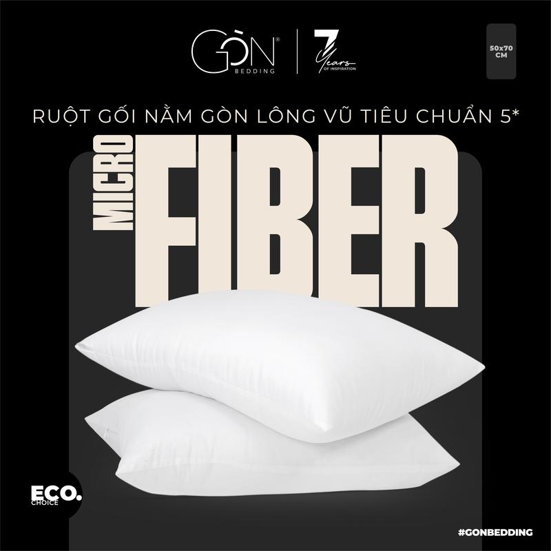 Ruột Gối Nằm Gòn Bedding 50x70 cm 01 cái - Gòn Lông Vũ Gòn Bi