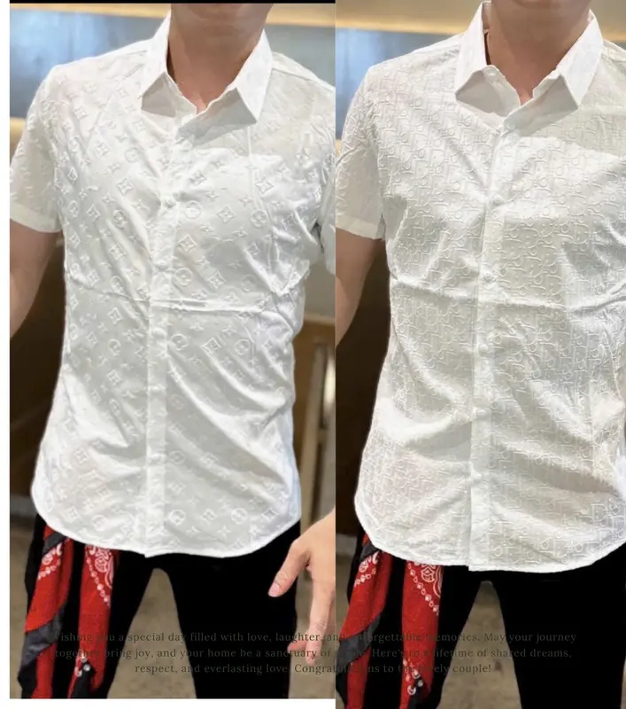 Áo sơ mi nam vải nhung dập logo nổi mềm thoáng mát mẫu áo trẻ trung-ATC99 SHOP Menswear Kate 2