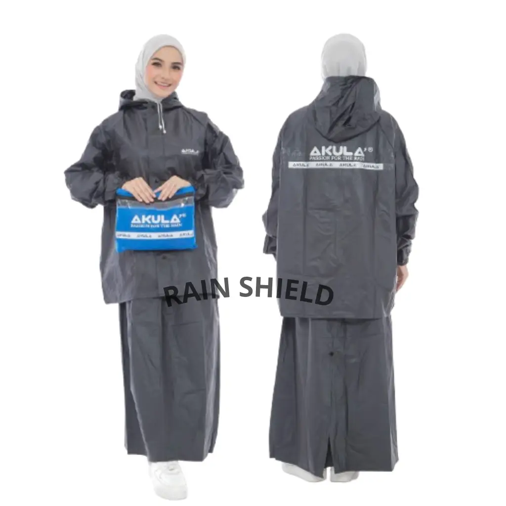 AKULA Jas Hujan Rok Terbaik Bahan PVC Anti Rembes