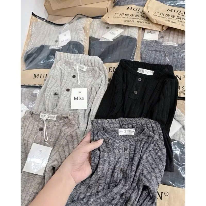   A12  BỘ LEN Đũa Lông Mềm Mặc Cho Bé Mùa Thu Đông Từ 6-16kg Bé Trai Bé Gái  deal live  