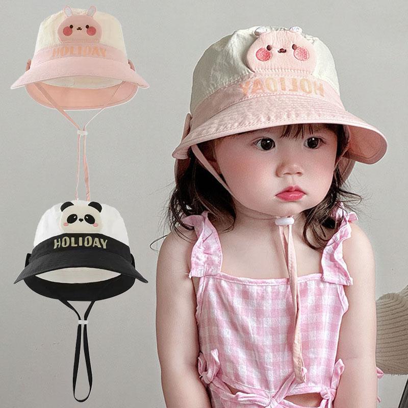 Mũ Bucket Trẻ Em Bé Hình Động Vật Thiết Kế Dễ Thương Nhanh Khô Thoáng Khí Che Nắng Thích Hợp Cho Bé Trai Và Bé Gái Mũ Ngư Dân Du Lịch Vành Lớn Bảo Vệ Mặt Và Cổ Mũ Chống Nắng Trẻ Em