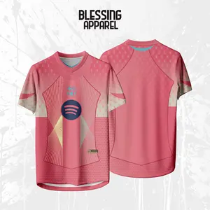 Blessing Apparel Jersey Fantasy Barcelona Retro Pink & Cream Premium Dri-Fit Fullprinting
