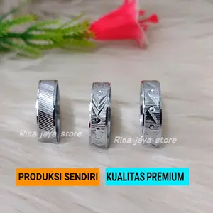 Cincin silver bisa pilih motif dan ukuran homemade premium