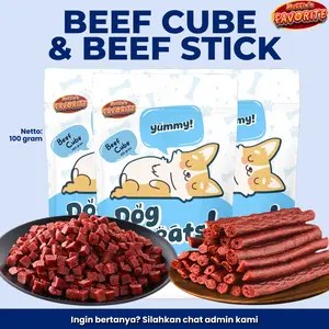 Favorite Beef Cube & Beef Stick Dog snack Dog Treats Snack Anjing Cemilan Anjing