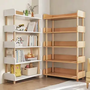 BM-Rak Buku Minimalis kayu Ruang Belajar/Lemari Buku Minimalis/Serbaguna 5 Susun  Lemari Rak Buku Multifungsi Tempat Penyimpanan Bunga Furniture/Kamar Tidur/Kamar Belajar/Tempat Bunga Taman/ 2 susun