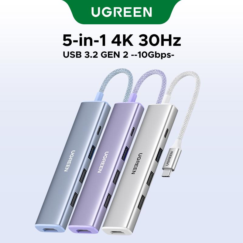  Bộ Chuyển Đổi Type C sang PD 3.0 HDMI 4K @ 30hz 100W UGREEN 5in1 Tương thích với Macbook Air M3 và Samsung S24 Ultra Số mô hình 35580 
