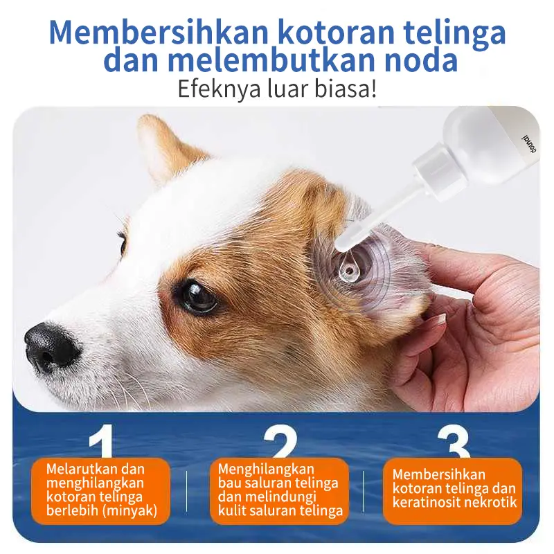 【COD】DOUNAI Ear Cleaner Kitten Anti infeksi Bebas dari Kotoran Telinga Bebas Bau Tidak Mudah Kotor Anti Gatal Anti Earmites 3