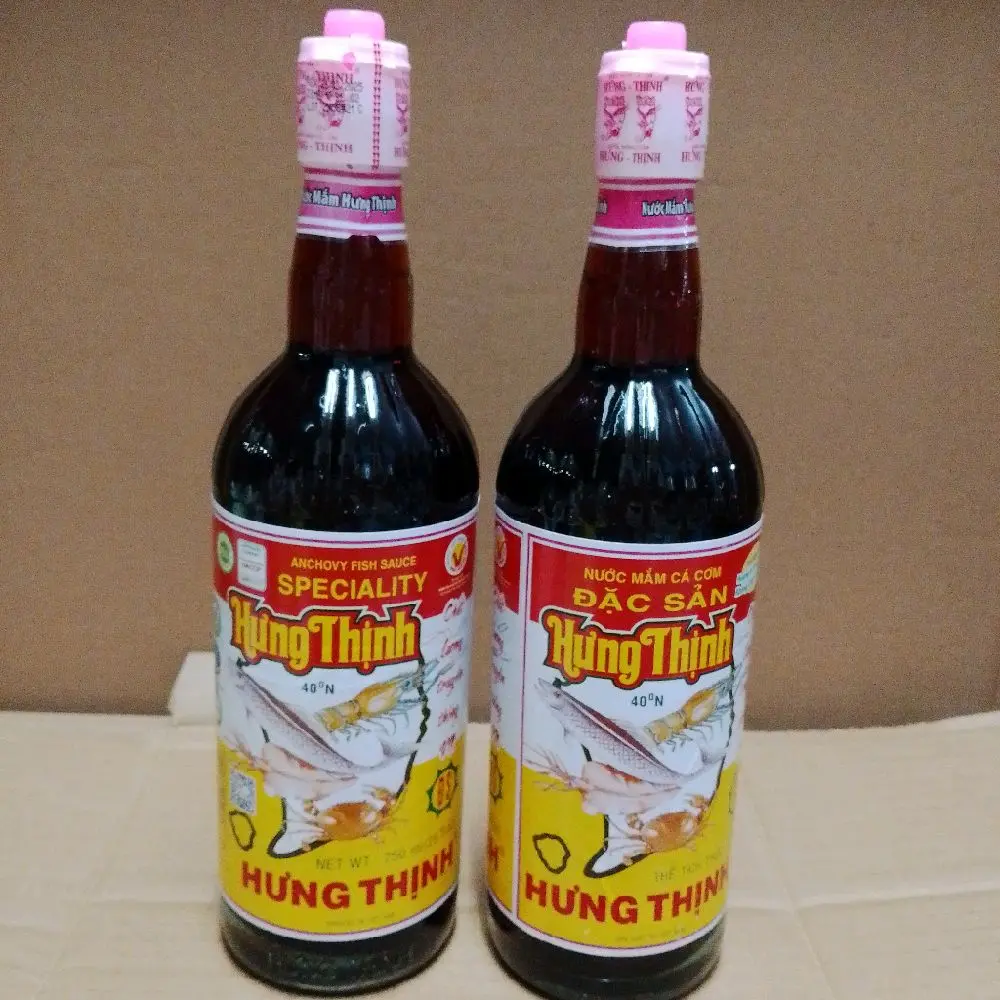 Combo 2 chai Nước mắm cá cơm Hưng Thịnh 40°đam chai 750ml