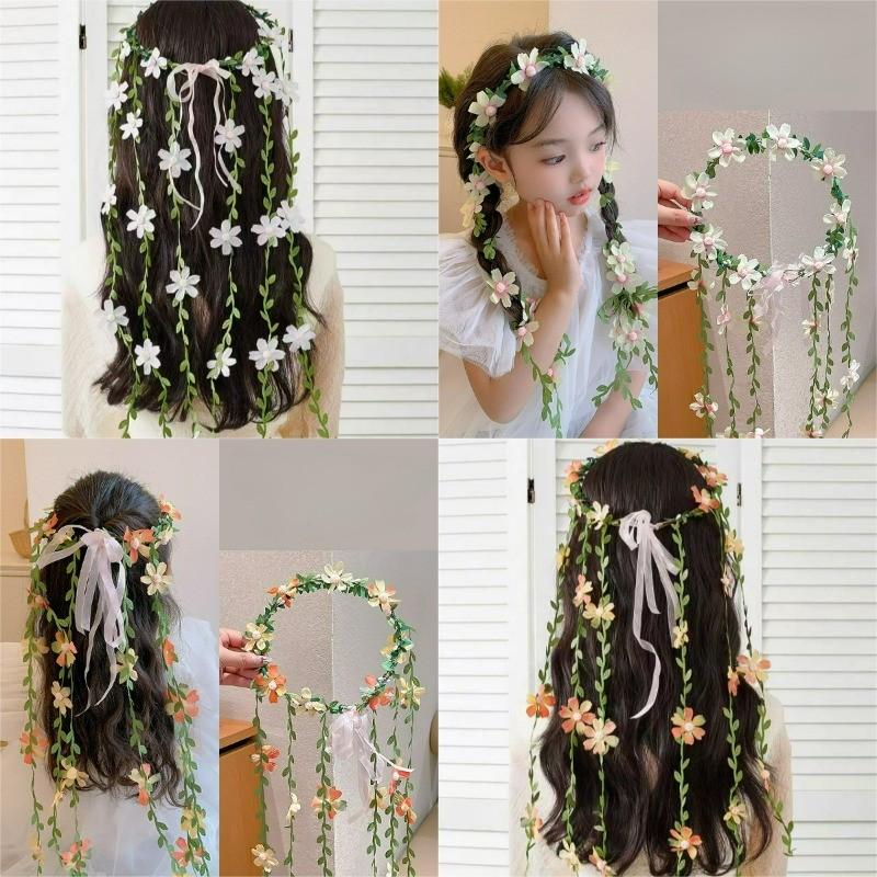 Cổ Tích Đám Cưới Mây Vòng Hoa Mũ Trùm Đầu Elf Phụ Kiện Tóc