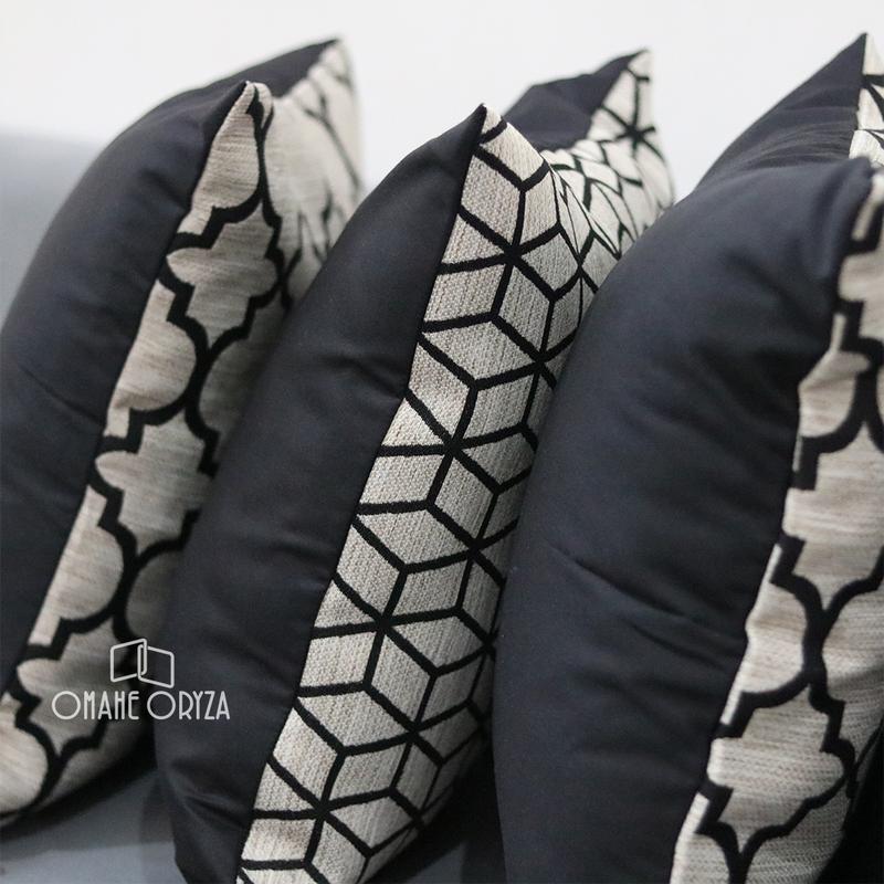Sarung Bantal Sofa Motif 40x40 Sarban Kursi Motif Cushion Cover Premium Modern OMAHE ORYZA 2