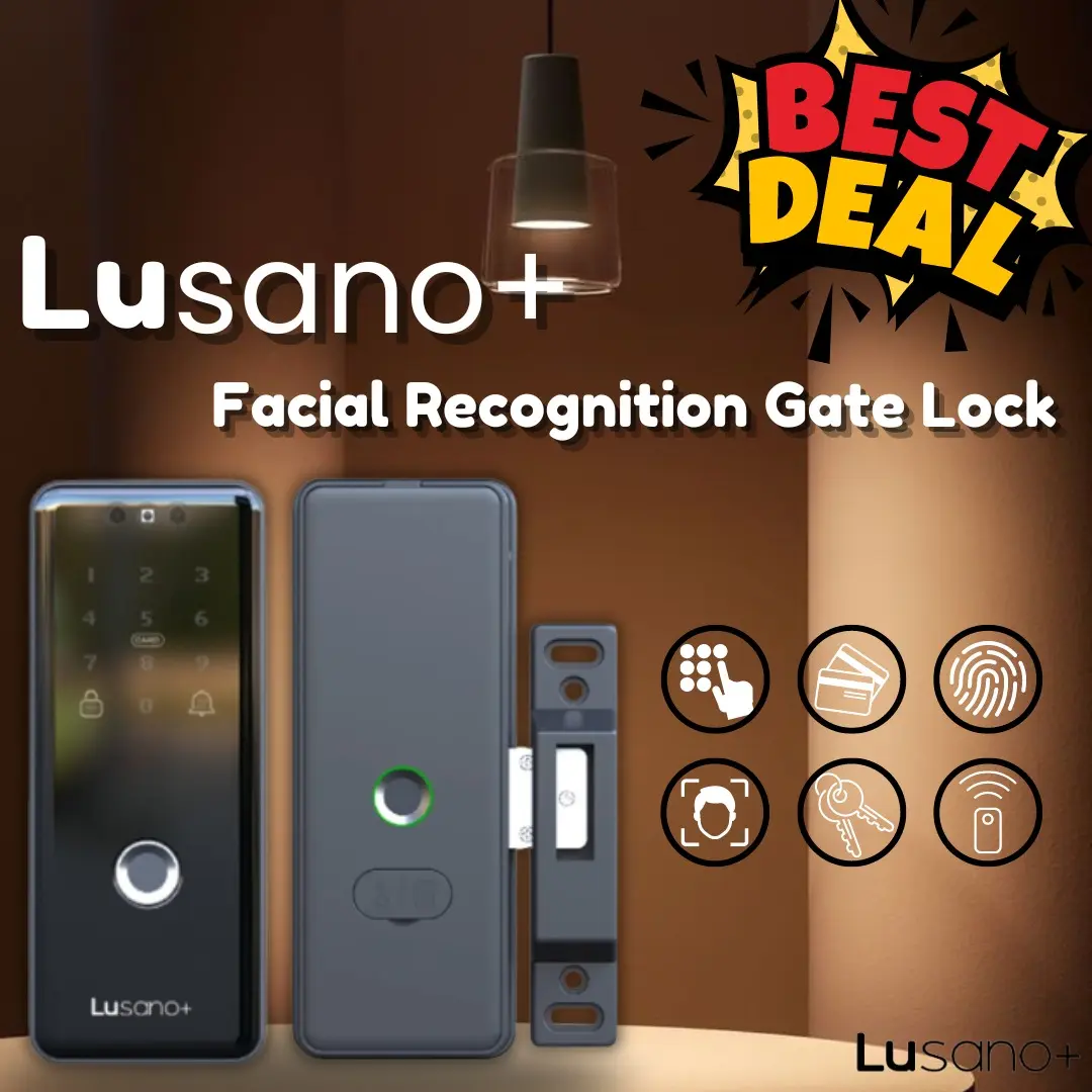 [OFFICIAL STORE] HDB Gate & Door Lusano Cheapest Face Recognize Gate Digital Lock