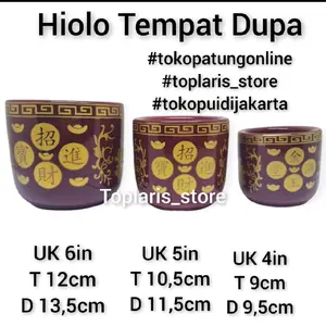 Hiolo Tempat Hio Dupa Keramik 4in 10cm Leluhur Dewa Budha