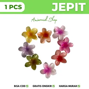 AM JR519 Jepitan Rambut Cantik Model Bunga Kamboja Hair Clip Bunga Bali Aksesori Rambut Wanita