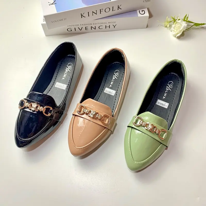 Halwa Flatshoes wanita sepatu wanita kekinian terbaru flatshoes balet wanita viral flatshoes wanita halwa||Mazaya sepatu kerja wanita  Karet Hitam Pesta 0