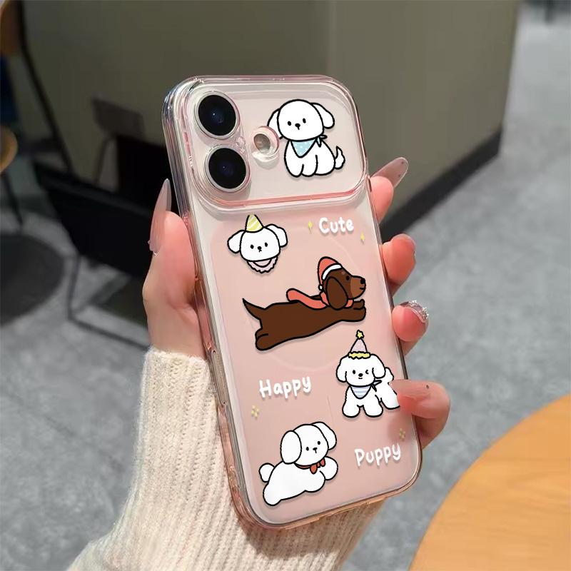Ốp Lưng iPhone Trong Từ Tính Poodle Dễ Thương TDCase M121