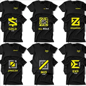Baju Kaos Mobile Legends Exp Lane Gold Lane Mid Lane Jungler Roamer All Role midlaner Tshirt Katun Combed 24s Distro Oblong Pria Keren Polos